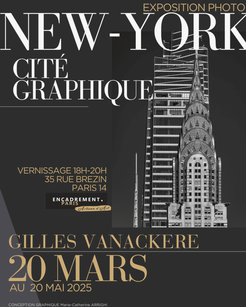 Affiche expo Gilles Vanackere - photographe chez Encadrement Paris 14